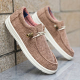Sebastian | Flache Sohle Elastische Schnürung Loafer – Khaki