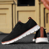 Leichte und atmungsaktive elegante Sneakers für Männer mit Anti-Rutsch-Design – Schwarz