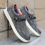 Sebastian | Flache Sohle Elastische Schnürung Loafer – Grau