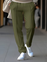 Fabian | Elastischer Bund Kordelzug Hose – Armygrün