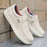 Sebastian | Flache Sohle Elastische Schnürung Loafer – Beige