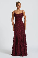 Veya - Glänzendes Abendkleid – Kirschlack