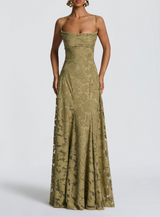 Alonah - Elegantes Fließendes Maxi Kleid – Grün