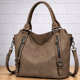 Franka | Damen Schultertasche mit Verstellbarem Riemen – Kaffee