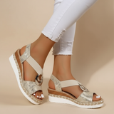 Myla | Elegante Plateausandale für Damen – Gold (Fast ausverkauft)