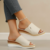 Talia | Komfortable Sandale mit Riemen-Design – Weiß