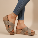 Oakley | Boho Wedge-Sandale für Damen – Khaki (Fast ausverkauft)