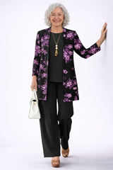 Helia | Elegantes 3-teiliges Casual-Set – Schwarz