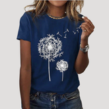 Frida | Damen Pusteblume Print T-Shirt – Blau