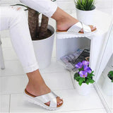 Frieda | Damen Flache Riemchensandalen – Silber