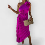 Celia | Premium Maxikleid – Rosarot