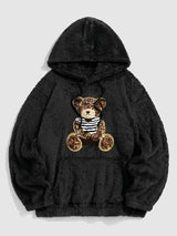 Teddy - wärmerer winter-hoodie – Schwarz