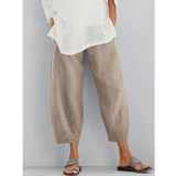 Galina | Damen Haremshose Weite Pumphose Elastischer Bund – Khaki