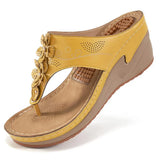 Angelina | Konturiertes Fußbett Fußgewölbestütze Sandalen – Gelb