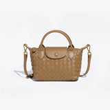 Geflochtene Mini-Tasche Damen – Kompakte Crossbody Bag mit Schulterriemen – Beige