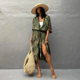 Kilan – Stilvolles Kimonokleid im Boho-Stil – Grün