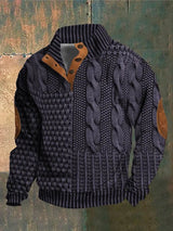 Heiko | Bedruckter wärmender Pullover – Lila