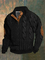 Heiko | Bedruckter wärmender Pullover – Schwarz