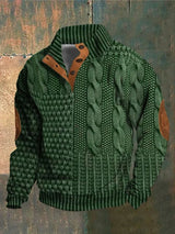 Heiko | Bedruckter wärmender Pullover – Grün