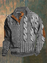 Heiko | Bedruckter wärmender Pullover – Grau