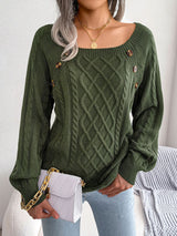 Siena - vielseitiger damen-strickpullover – Grün