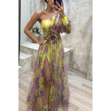 AMALIA | ELEGANTES BLUMENKLEID – Gelb