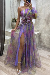 AMALIA | ELEGANTES BLUMENKLEID – Lila