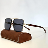 VintEdge – Retro Sonnenbrille in Quadratischer Form – Schwarz