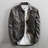 Simon | Leichte bluse mit Brusttaschen – Grau