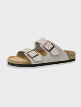 Oslo Arizona Damensandalen – Bequeme Vegan Leder Sandalen – Grau