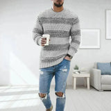 Weicher strickpullover für stilvolle männer zu jeder jahreszeit – Grau