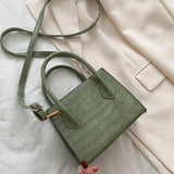 Luxus Handtasche Damen – Krokodilleder-Optik – Schultertasche – Grün