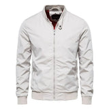 Kent - sportlich-elegante sommer-bomberjacke für herren – Weiß