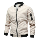 Gunnar | Herren Langarm Bomberjacke – Weiß
