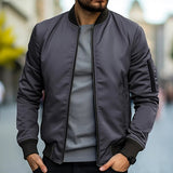 Gunnar | Herren Langarm Bomberjacke – Grau