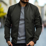 Gunnar | Herren Langarm Bomberjacke – Dunkelgrau