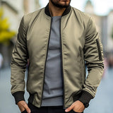 Gunnar | Herren Langarm Bomberjacke – Khaki