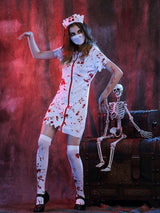 Blutige Krankenschwester Halloween Kostüm – Weiß