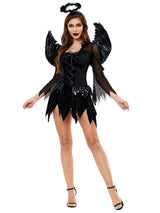 Dunkler Engel Halloween Kostum | Mini – Schwarz