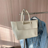 Luxuriöse Vegane Leder Tote Bag – Damen Shopper Handtasche – Weiß