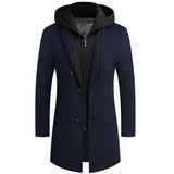 Dualeded urbaner büromantel – Marineblauw