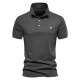James | Zeitloses, schmal geschnittenes Herren-Poloshirt – Dunkel Grau