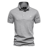 James | Zeitloses, schmal geschnittenes Herren-Poloshirt – Hellgrau