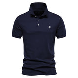 James | Zeitloses, schmal geschnittenes Herren-Poloshirt – Marineblau