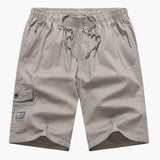 Lässige, sportliche Herren-Shorts mit Cargotasche und modernem Look – Hellgrau