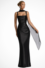 Helene | Damen Elegantes Maxi Abendkleid – Schwarz