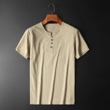 Gio – Leicht und elegant Sommer-T-Shirt aus weichem Stoff und leichter Sommerwebung – Beige