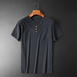 Gio – Leicht und elegant Sommer-T-Shirt aus weichem Stoff und leichter Sommerwebung – Grau