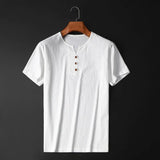 Gio – Leicht und elegant Sommer-T-Shirt aus weichem Stoff und leichtem Sommergewebe – Weiß