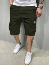 Caldor - Strukturierte Cargoshorts – Olivgrün